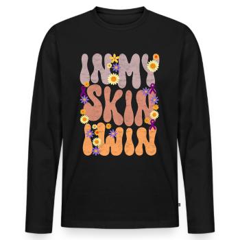 Vitiligo World Vitiligo Day - Männer Premium Bio Langarmshirt - Schwarz - Vorne - Nico (187cm)