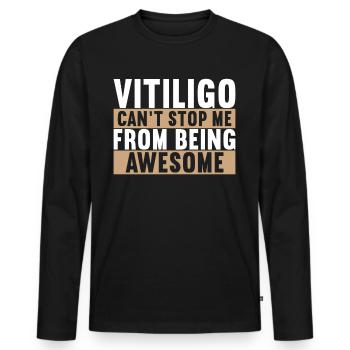 Vitiligo World Vitiligo Day - Männer Premium Bio Langarmshirt - Schwarz - Vorne - Nico (187cm)