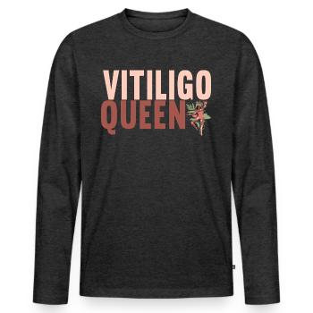 Vitiligo World Vitiligo Day - Männer Premium Bio Langarmshirt - Anthrazit meliert - Vorne - Nico (187cm)
