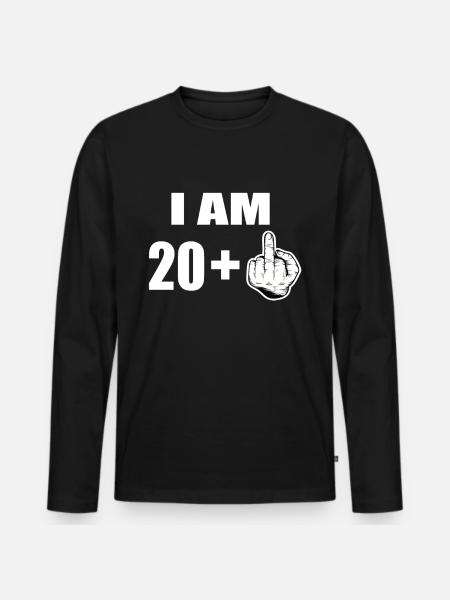 21st birthday - Men's Premium Organic Long Sleeve Shirt - black