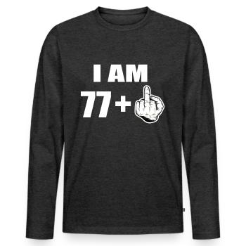 78 Geburtstag - Männer Premium Bio Langarmshirt - Anthrazit meliert - Vorne - Nico (187cm)