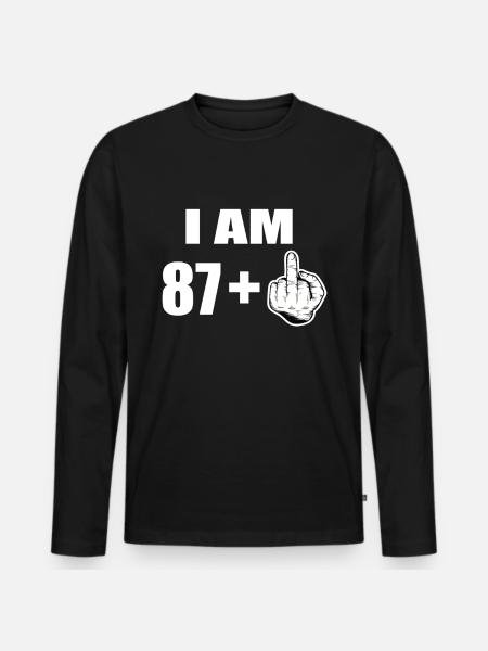 88th birthday - Men's Premium Organic Long Sleeve Shirt - black