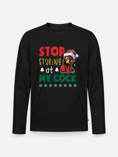 Christmas Cook Thangsgiving Turkey - Men's Premium Organic Long Sleeve Shirt - black
