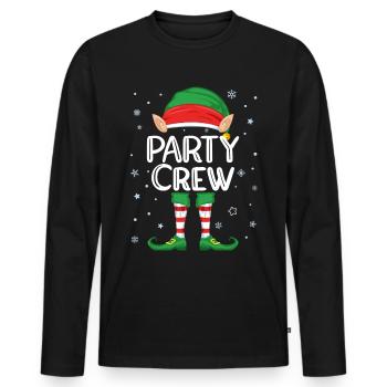 Elven Costume Group Costume Christmas Party Crew - Men's Premium Organic Long Sleeve Shirt - black - Front - Nico (187cm)