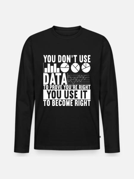 Data Scientist Data Analyst - Männer Premium Bio Langarmshirt - Schwarz