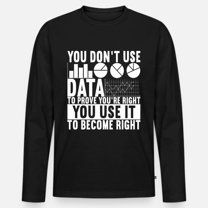 Data Scientist Data Analyst - Männer Premium Bio Langarmshirt - Schwarz