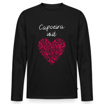 Capoeira mit Herz Kampfsport Fitnessstudio Fitness - Männer Premium Bio Langarmshirt - Schwarz - Vorne - Nico (187cm)