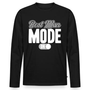 Best Man Fashion On - Men's Premium Organic Long Sleeve Shirt - black - Front - Nico (187cm)