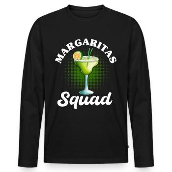 Escouade Margaritas - T-shirt manches longues Premium bio Homme - noir - Devant - Nico (187cm)