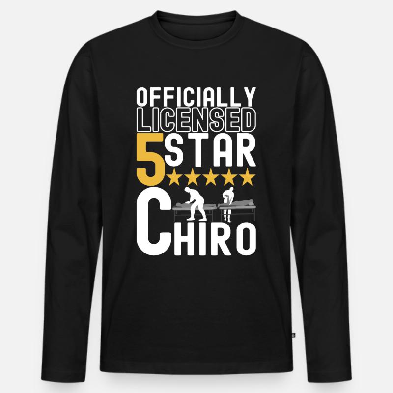 Chiropractor Chiropractic Physiotherapy - Men's Premium Organic Long Sleeve Shirt - black