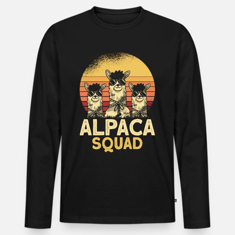 Alpace Squad Sunglasses - Männer Premium Bio Langarmshirt - Schwarz