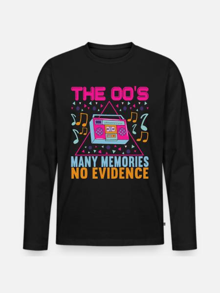 90s 90s 90s Party - Men's Premium Organic Long Sleeve Shirt - black