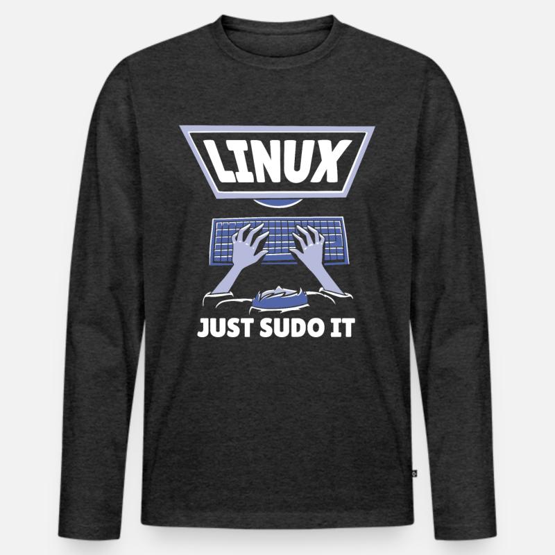 Linux Software Open Source Programmieren Programmi Männer Premium Bio Langarmshirt