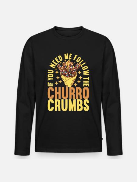 Churros - Men's Premium Organic Long Sleeve Shirt - black
