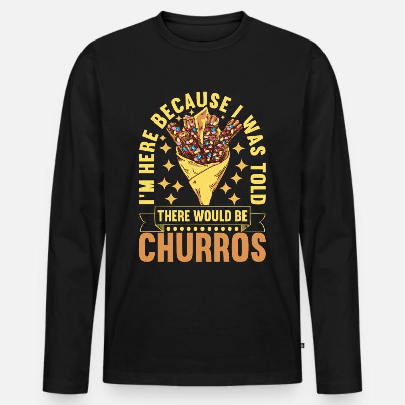 Churros - Männer Premium Bio Langarmshirt - Schwarz