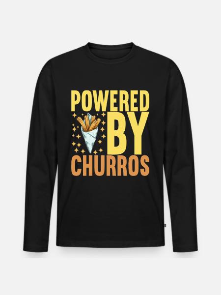 Churros - Men's Premium Organic Long Sleeve Shirt - black