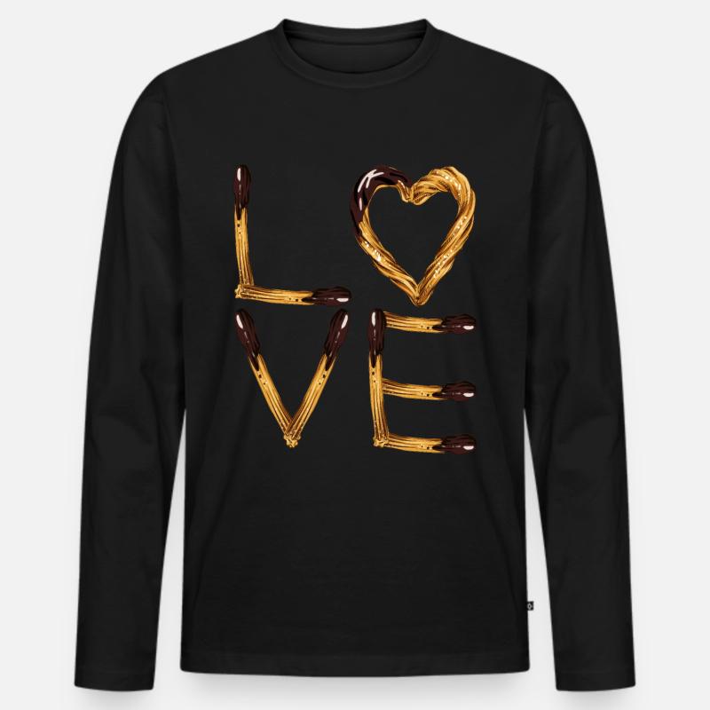 Churros - Männer Premium Bio Langarmshirt - Schwarz