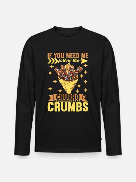 Churros - Men's Premium Organic Long Sleeve Shirt - black