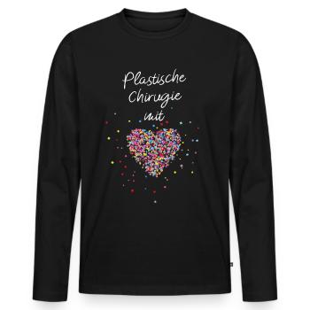 Plastische Chirurgie mit Herz Schönheitschirurg - Männer Premium Bio Langarmshirt - Schwarz - Vorne - Nico (187cm)