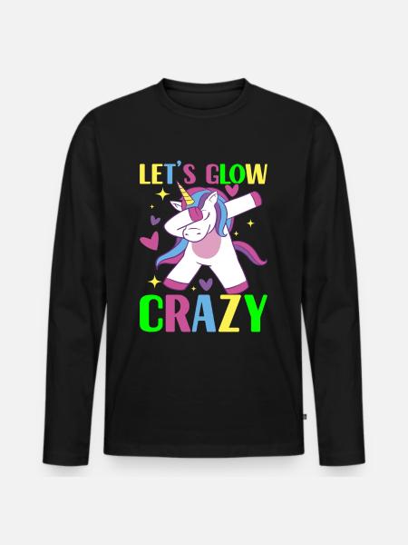 Licorne d’anniversaire - T-shirt manches longues Premium bio Homme - noir