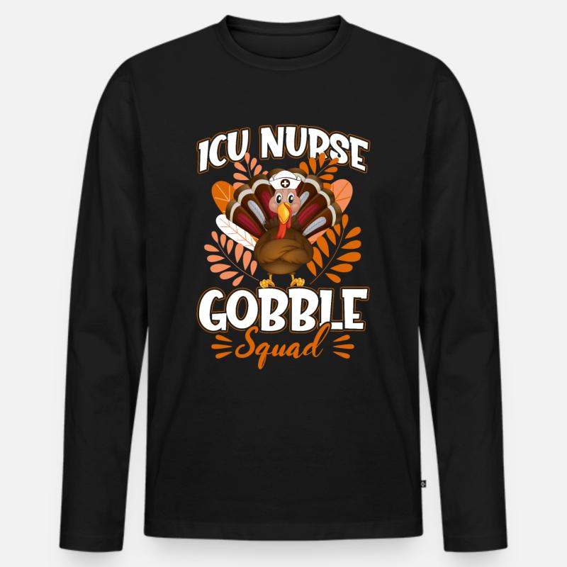 Ice Nurse Gobble Squad - Männer Premium Bio Langarmshirt - Schwarz