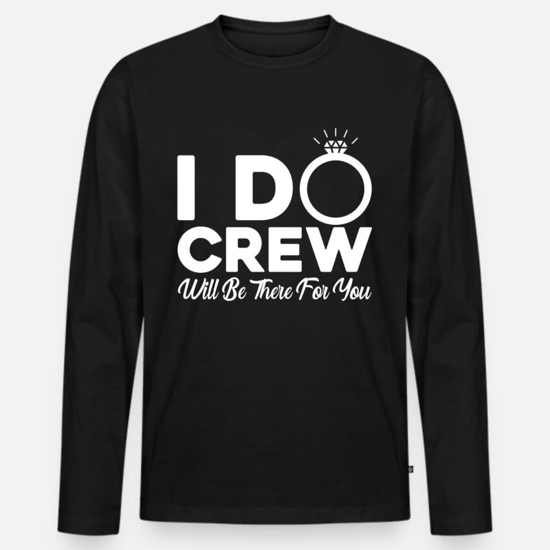 I Do Crew - Männer Premium Bio Langarmshirt - Schwarz