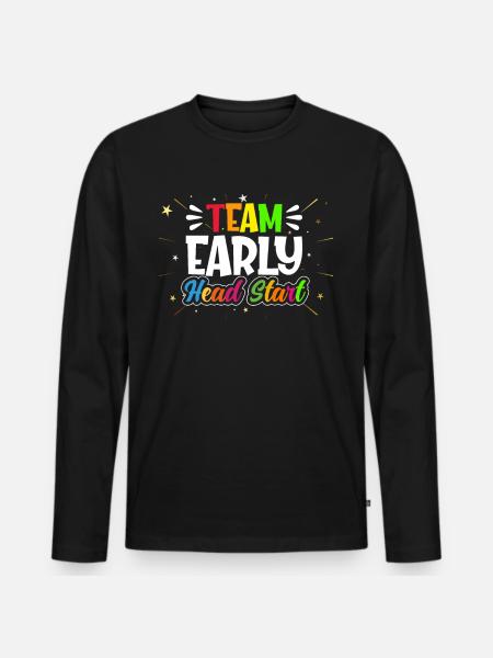 Team Early Head Start - Men's Premium Organic Long Sleeve Shirt - black