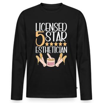 Beautician Cosmetics - Men's Premium Organic Long Sleeve Shirt - black - Front - Nico (187cm)