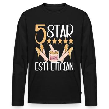 Beautician Cosmetics - Men's Premium Organic Long Sleeve Shirt - black - Front - Nico (187cm)