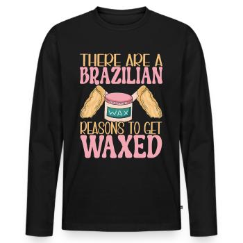 Beautician Cosmetics - Men's Premium Organic Long Sleeve Shirt - black - Front - Nico (187cm)