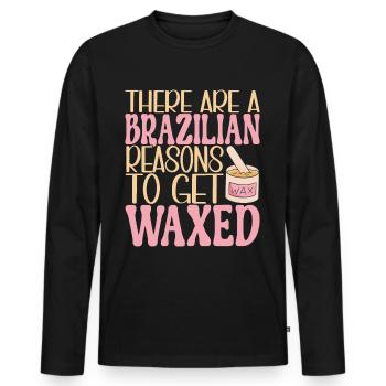 Beautician Cosmetics - Men's Premium Organic Long Sleeve Shirt - black - Front - Nico (187cm)