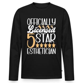 Beautician Cosmetics - Men's Premium Organic Long Sleeve Shirt - black - Front - Nico (187cm)