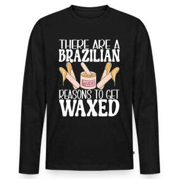 Beautician Cosmetics - Men's Premium Organic Long Sleeve Shirt - black - Front - Nico (187cm)