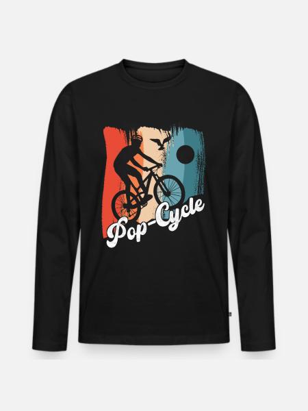 Bicycle cyclists - Men's Premium Organic Long Sleeve Shirt - black