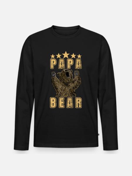 Father's Day Father's Day Gift - Men's Premium Organic Long Sleeve Shirt - black