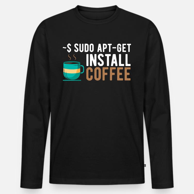 Logiciel Linux Open Source Informatique Informatique-Stu T-shirt manches longues Premium bio Homme