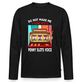Kasino Glücksspiel Spielautomat Kartenspiel - Männer Premium Bio Langarmshirt - Schwarz - Vorne - Nico (187cm)