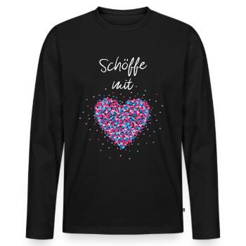 Schöffe mit Herz Ehrenamtlich Gericht Richterin - Männer Premium Bio Langarmshirt - Schwarz - Vorne - Nico (187cm)
