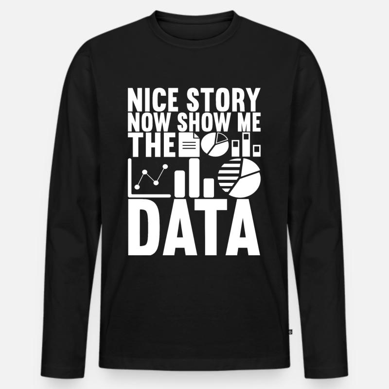 Data Scientist Data Analyst - Men's Premium Organic Long Sleeve Shirt - black