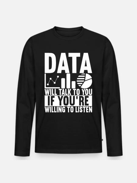Data Scientist Data Analyst - Men's Premium Organic Long Sleeve Shirt - black