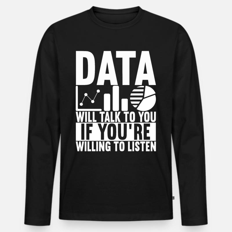 Data Scientist Data Analyst - Men's Premium Organic Long Sleeve Shirt - black