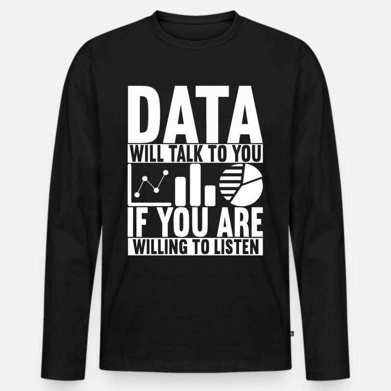 Data Scientist Data Analyst - Männer Premium Bio Langarmshirt - Schwarz