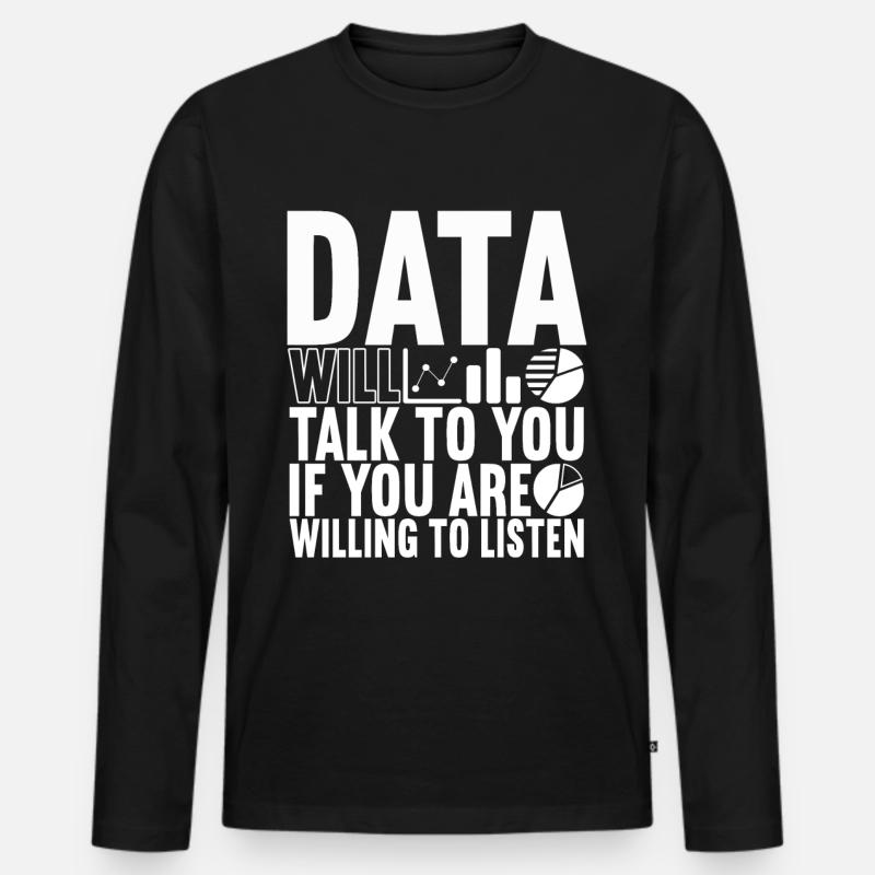 Data Scientist Data Analyst - Männer Premium Bio Langarmshirt - Schwarz