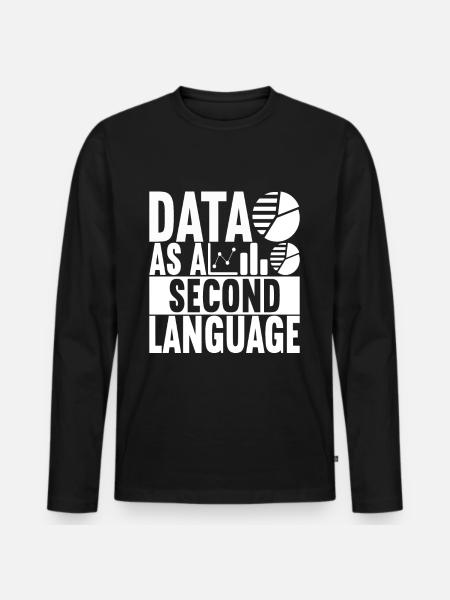 Data Scientist Data Analyst - Männer Premium Bio Langarmshirt - Schwarz