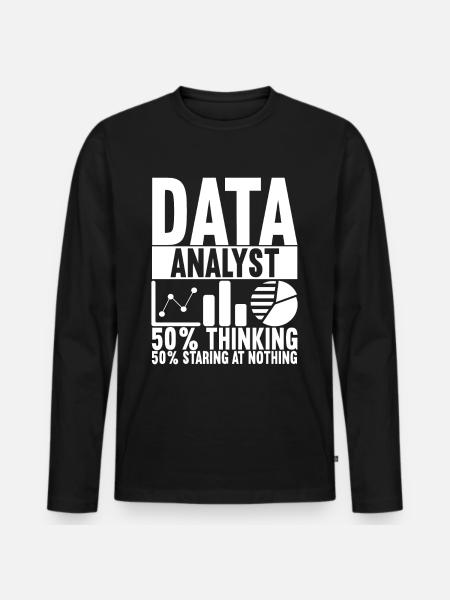 Data Scientist Data Analyst - Men's Premium Organic Long Sleeve Shirt - black