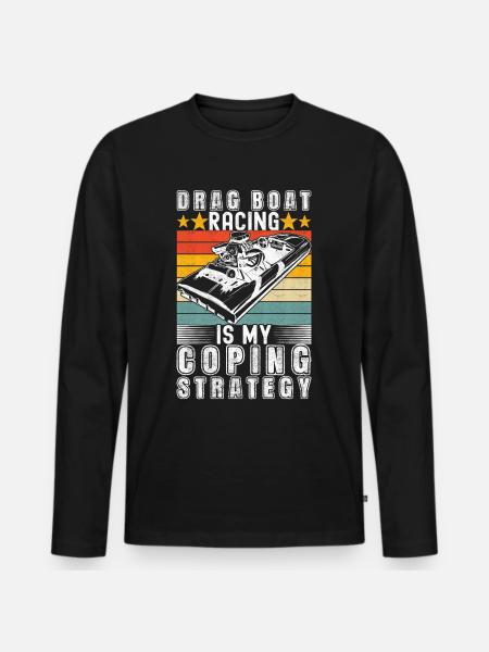 Course de dragsters - T-shirt manches longues Premium bio Homme - noir