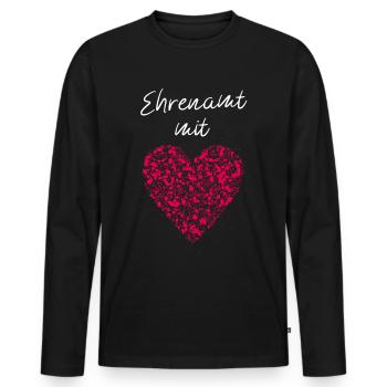 Ehrenamt mit Herz Freiwilliger Helfer Ehrenamt - Männer Premium Bio Langarmshirt - Schwarz - Vorne - Nico (187cm)