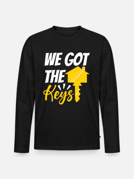 We Got The Keys - Men's Premium Organic Long Sleeve Shirt - black