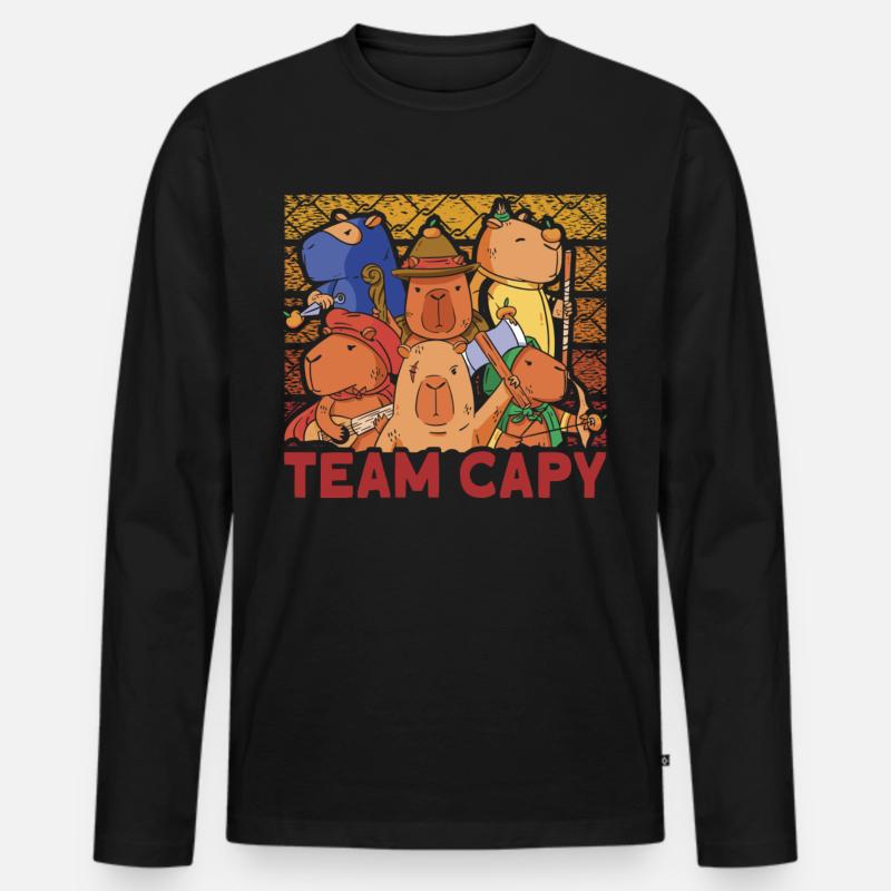 eam Capy - Männer Premium Bio Langarmshirt - Schwarz
