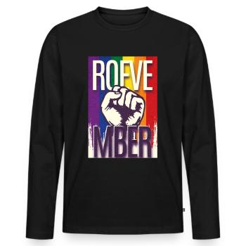 Roevember Election November Politic - Men's Premium Organic Long Sleeve Shirt - black - Front - Nico (187cm)